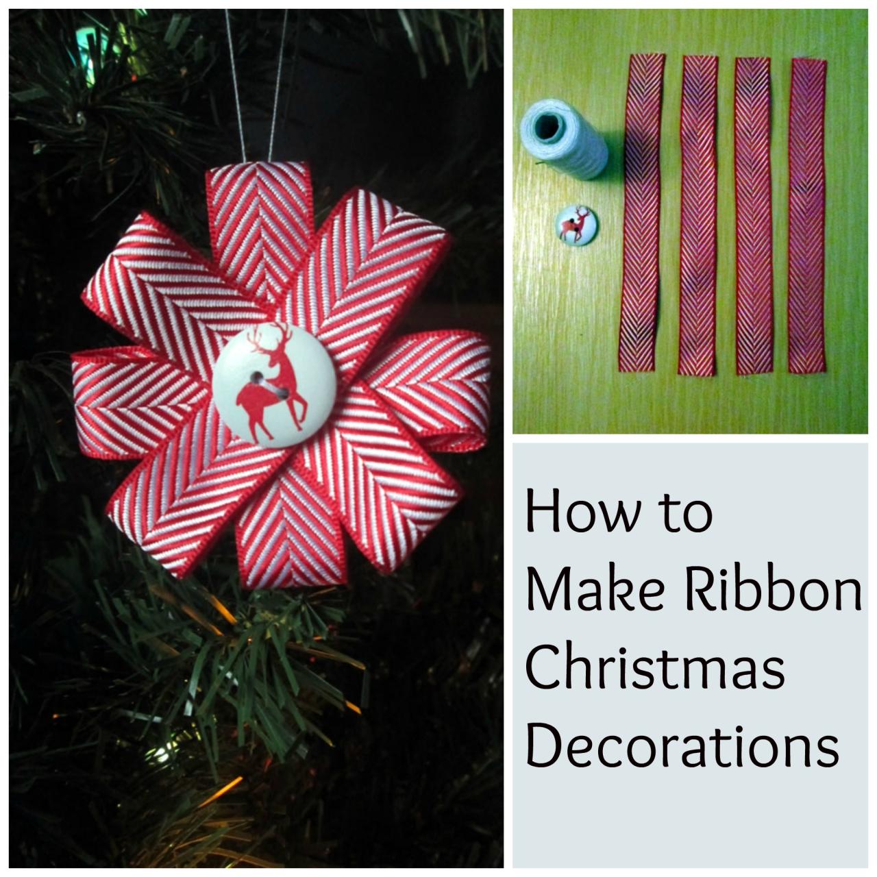 how to make ribbon for christmas decor Ribbon Christmas Decorations