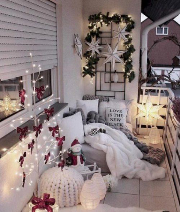 christmas decoration ideas balcony 15 Most Beautiful Christmas Balcony Decor Ideas