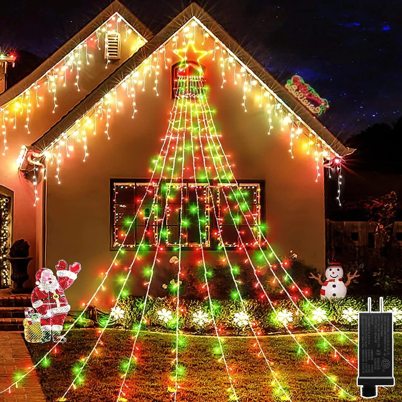 christmas decoration lights outdoor for sale Outdoor Christmas Decorations 344 LED Star Lights Easy Installation