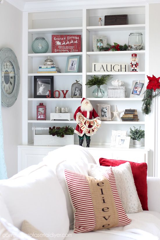 christmas shelf decor ideas 20+ Christmas Shelf Decorating Ideas The Urban Decor