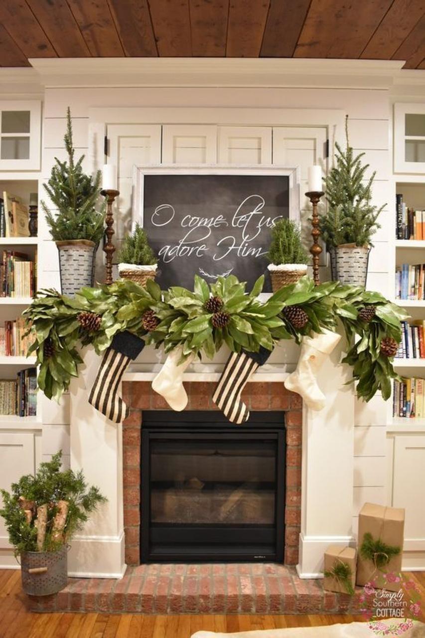 gold christmas mantel decor The Best Mantel Decor For Christmas That Will Amaze You HOOMCODE in