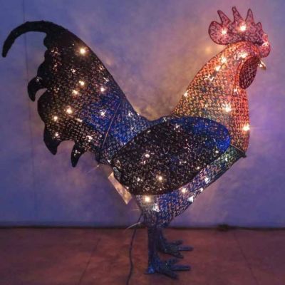 christmas chicken decor tractor supply Shimmer Fabric Chicken lifesize! Rooster decor, Tractor supplies