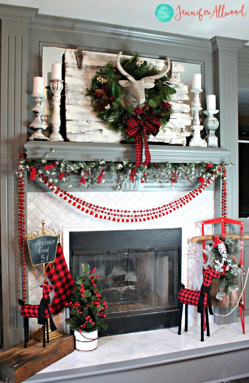 buffalo plaid christmas decor black and white 20+ Buffalo Plaid Christmas Decor Ideas (Mostly DIY) The