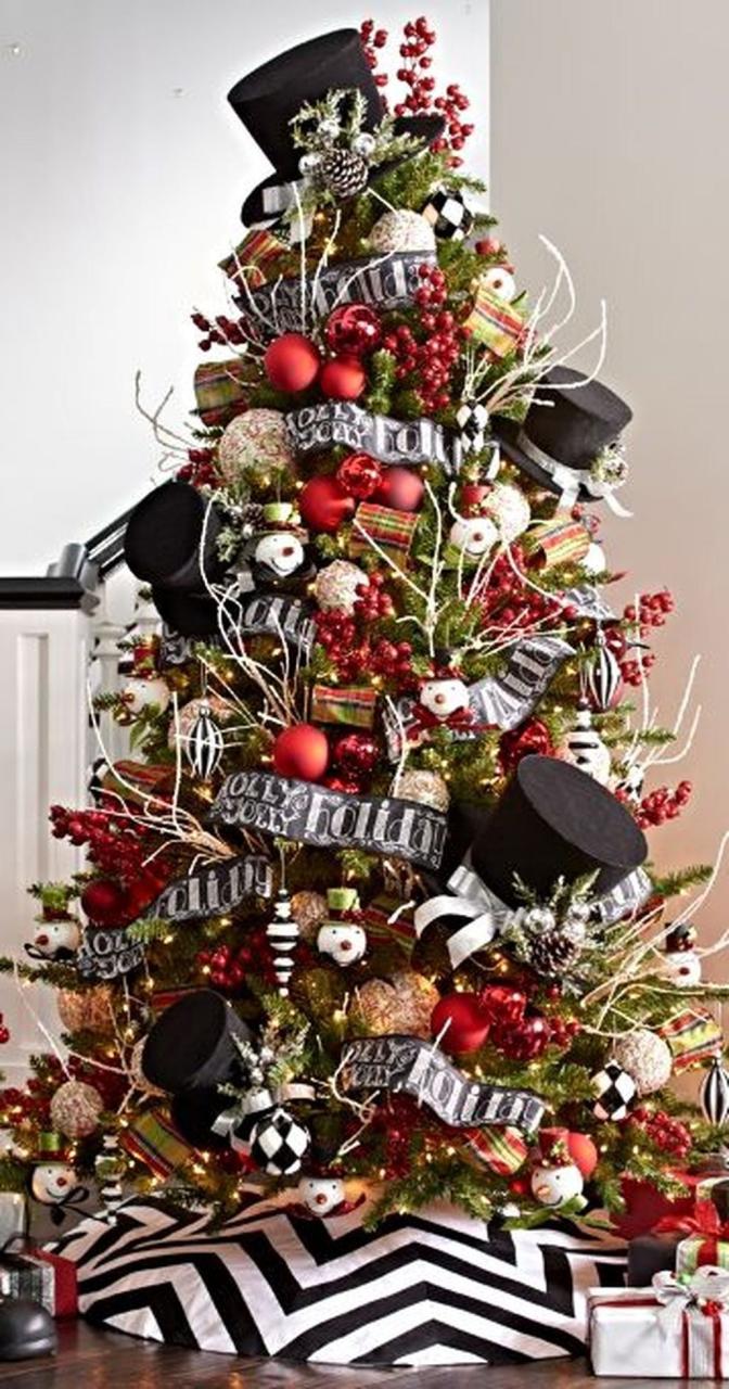 black decor for christmas tree Unique And Unusual Black Christmas Tree Decoration Ideas 36 Christmas