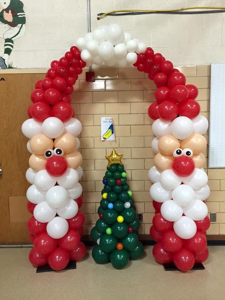 christmas decor ideas with balloons Christmas Balloon Art DIY Holiday Party Decorations Holiday