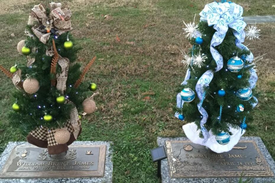 christmas decor for grave sites Christmas 2015 Gravesite Decorations