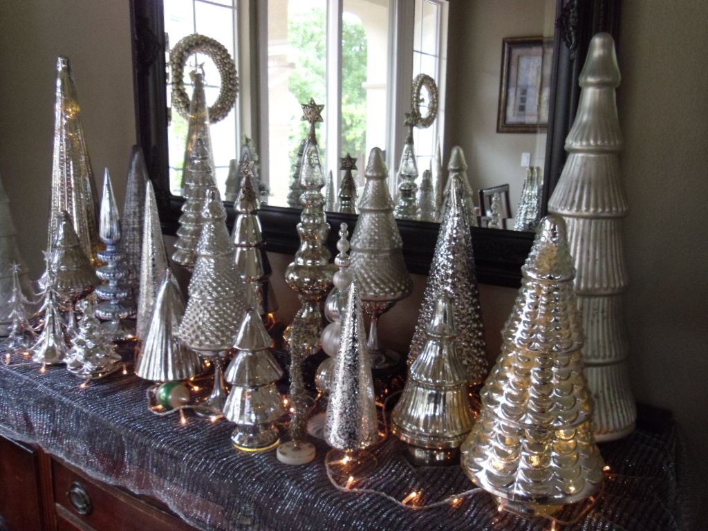 christmas mercury glass decor Mercury Glass Christmas Trees Mercury glass christmas tree, Mercury