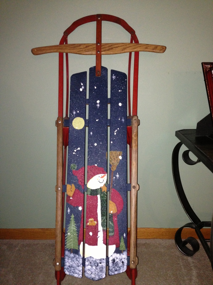 wood sled christmas decor 1000+ images about painted sleds on Pinterest Sled, Christmas sled