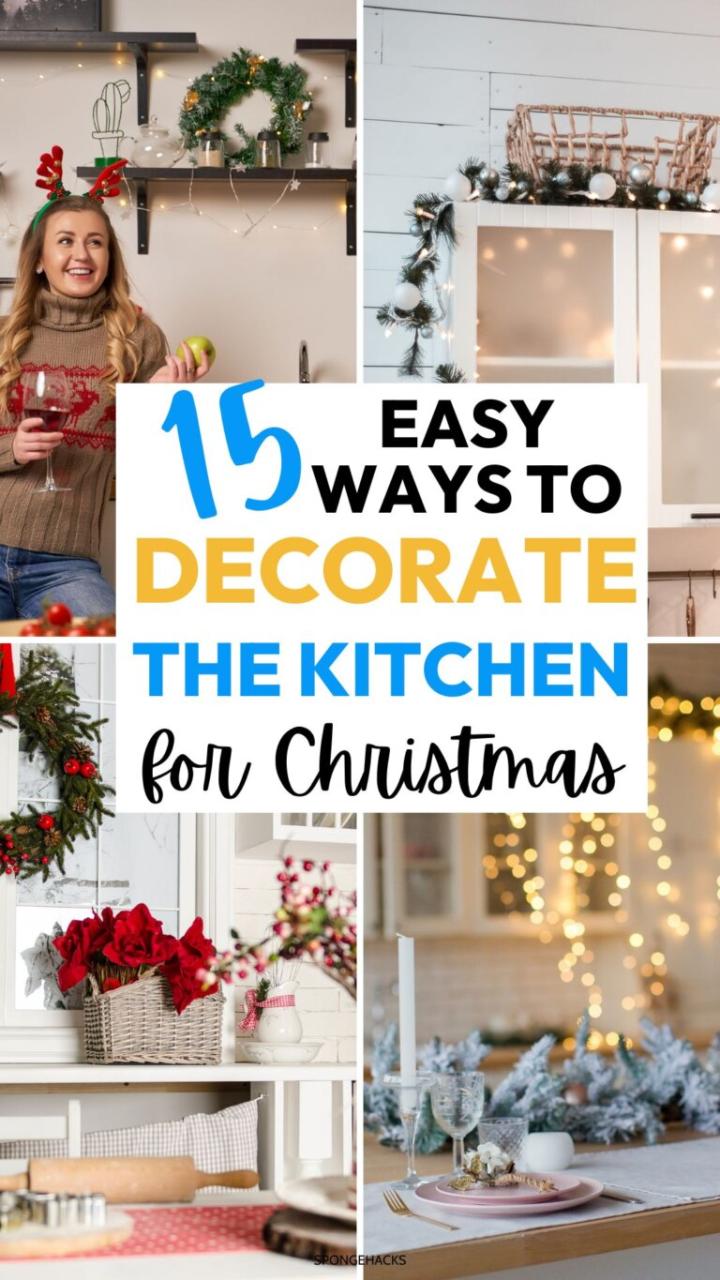 christmas decor ideas for kitchen cabinets 15 Easy Ways to Decorate Kitchen for Christmas (On Top Too!)