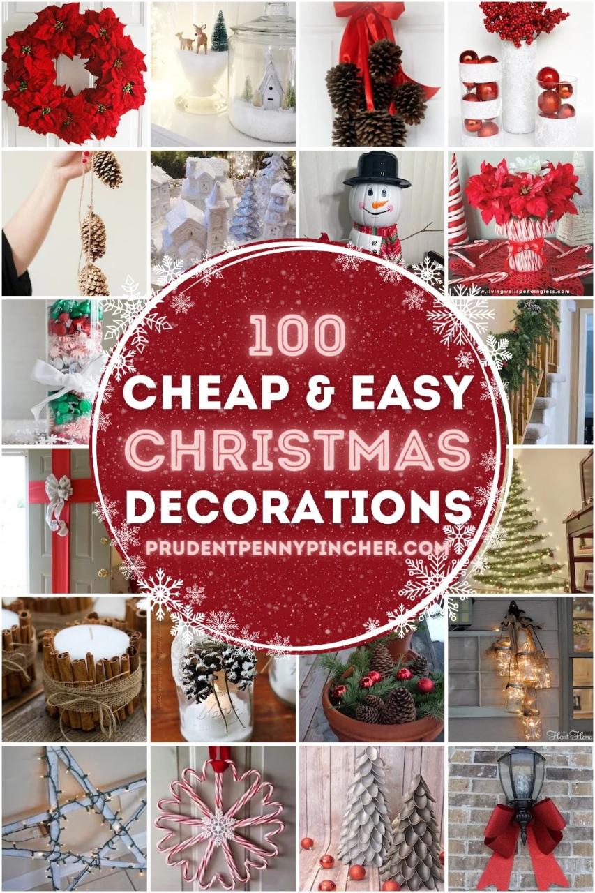 christmas decoration ideas diy easy 100 Cheap and Easy DIY Christmas Decorations Prudent Penny Pincher