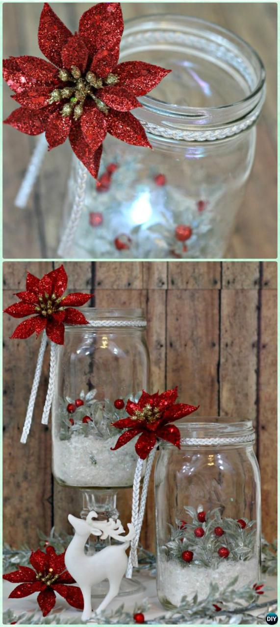 christmas decor ideas diy 12 DIY Christmas Mason Jar Lighting Craft Ideas Do it yourself ideas