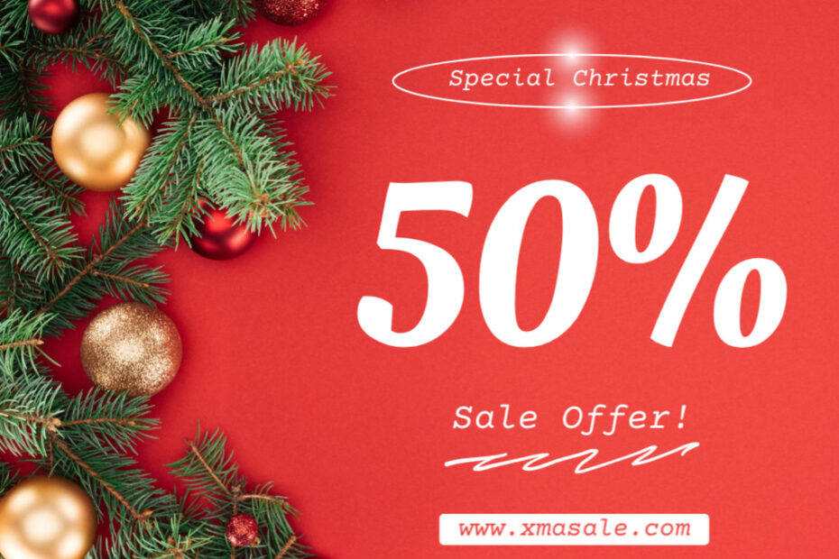 christmas decorations for sale facebook marketplace Special Christmas Sale Online Facebook Post Template VistaCreate