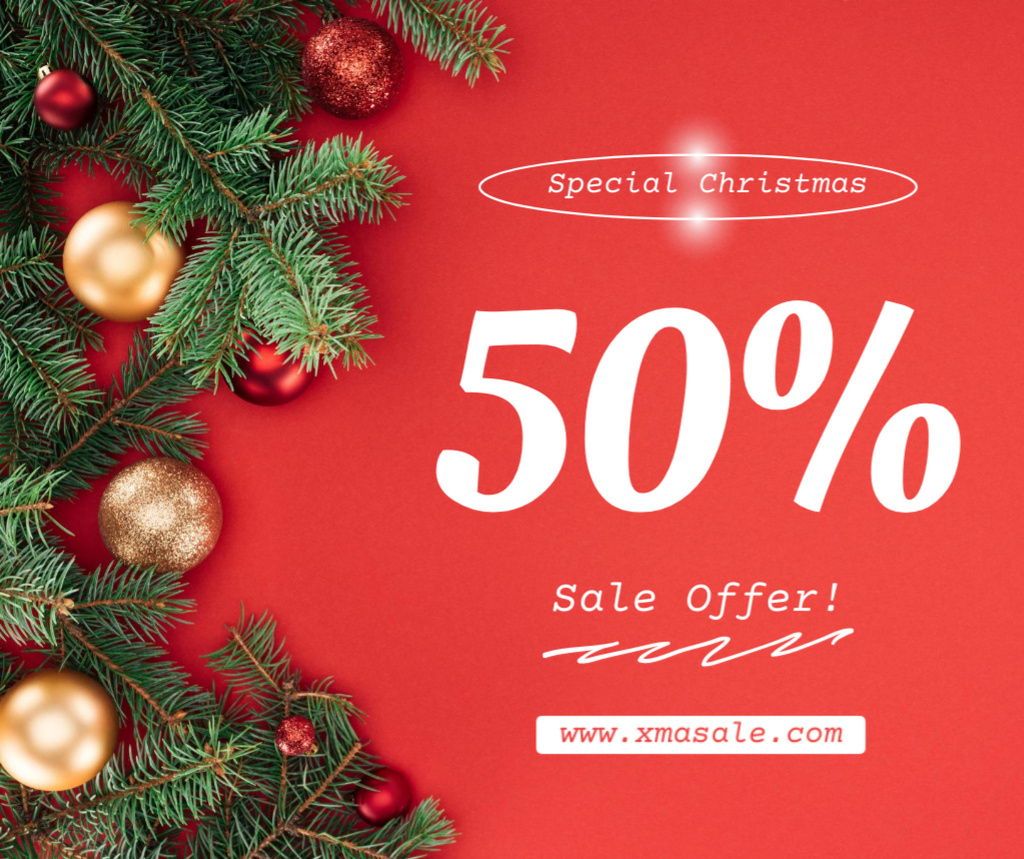 christmas decorations for sale facebook marketplace Special Christmas Sale Online Facebook Post Template VistaCreate