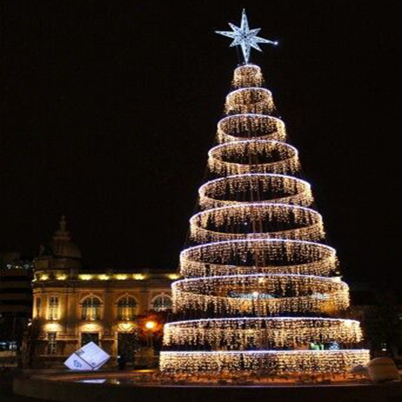 christmas decorations for large outdoor tree Outdoor Commercial Giant Christmas Tree Shopping Center Lighted Icicle