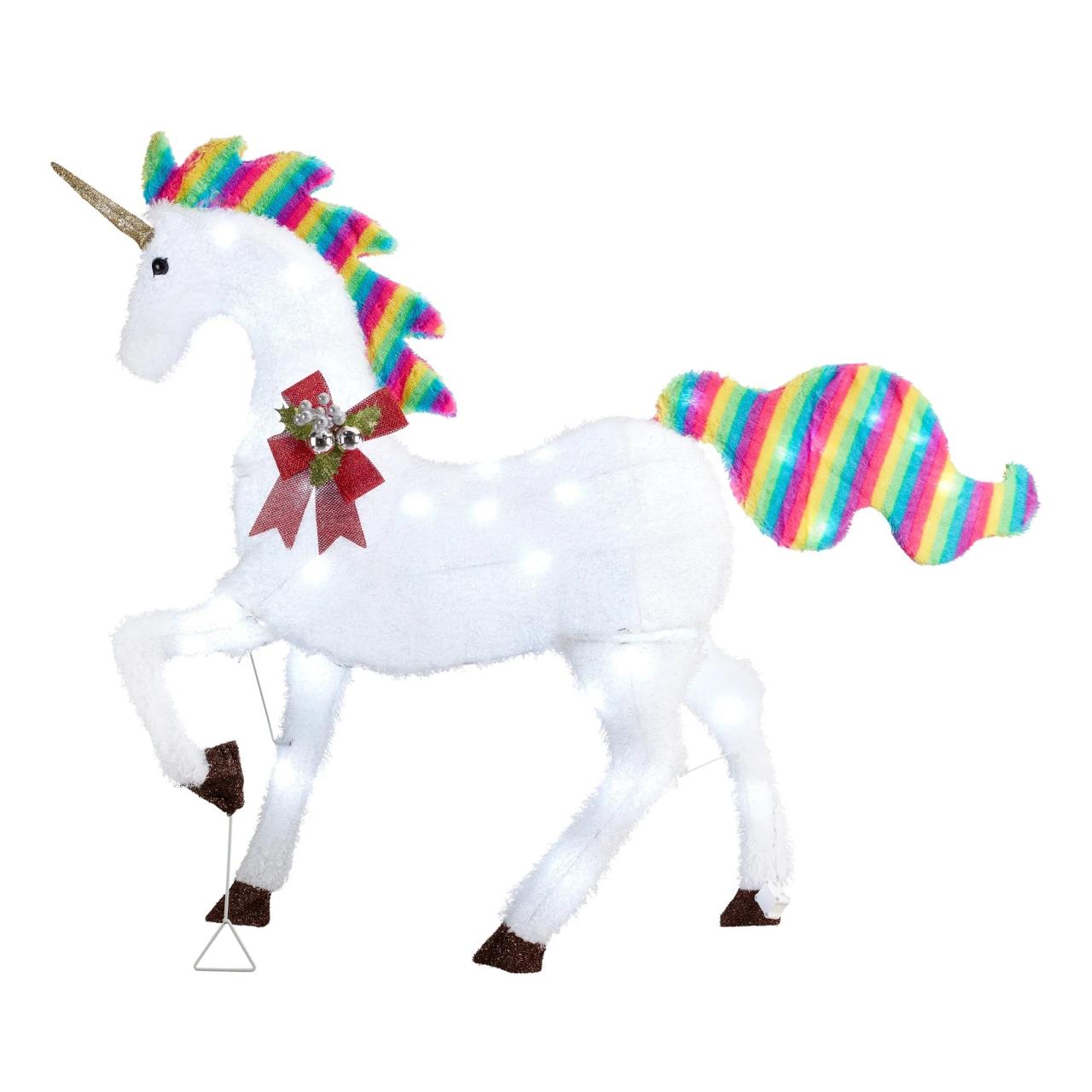 unicorn christmas decorations outdoor Holiday Time Light Up LED Unicorn Indoor/Outdoor Christmas Decoration