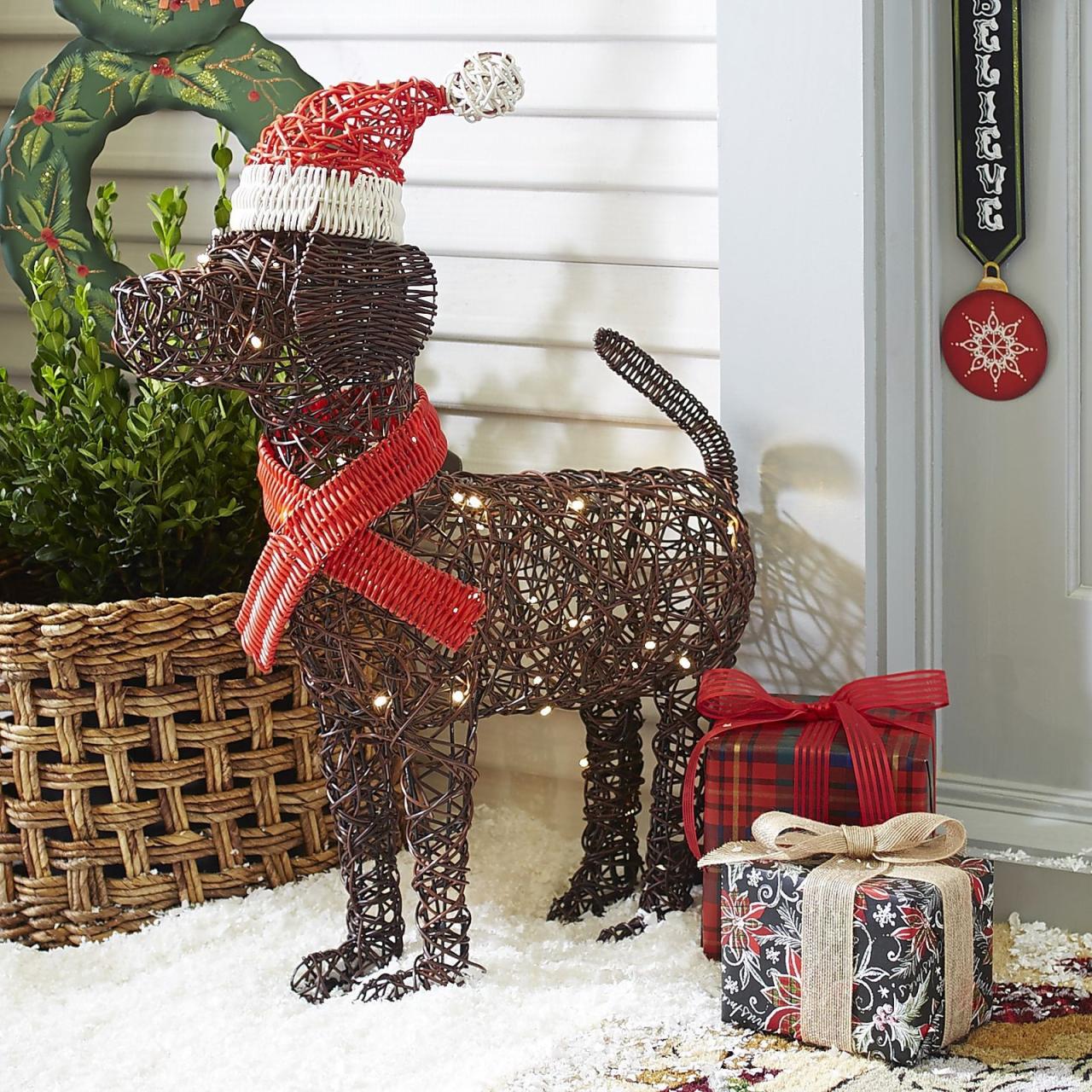 christmas decorations outdoor dog Christmas Yard Decorations Animals