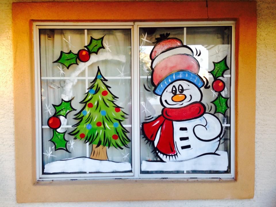 christmas decorating ideas for large windows the kids window. Christmas window painting, Christmas paintings