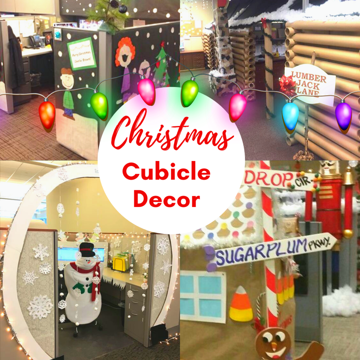 christmas decor ideas for work 50+ Easy DIY Cubicle Christmas Decorations to Decorate Like a Boss