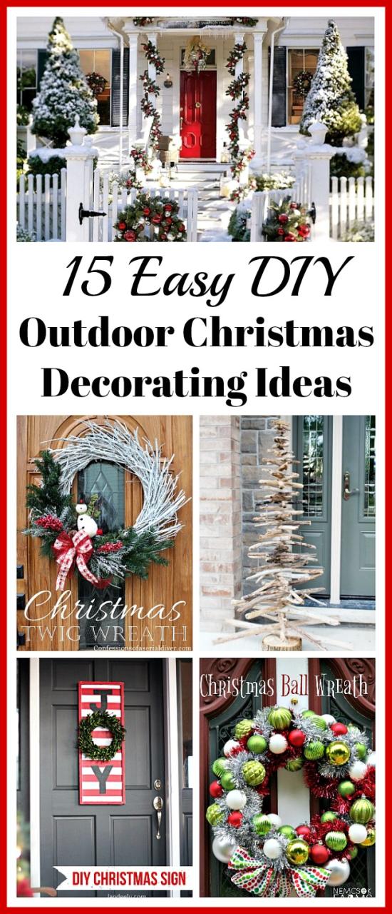 easy outdoor christmas decorations ideas Easy Diy Outdoor Decorating Ideas