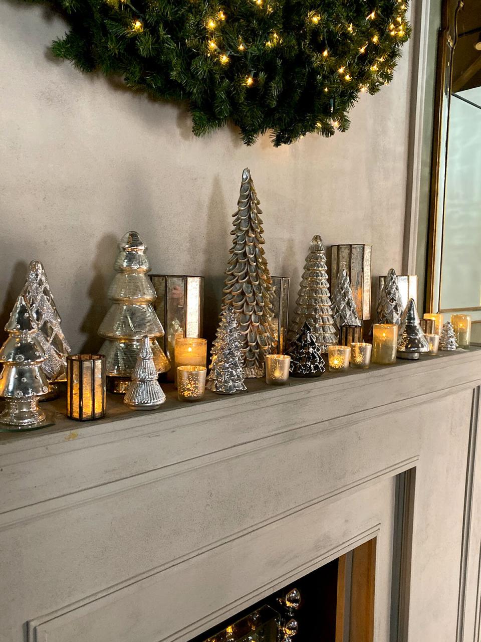 christmas decorations inside fireplace Holiday Season Decorating Ideas Fireplace Mantels — Eddie Zaratsian