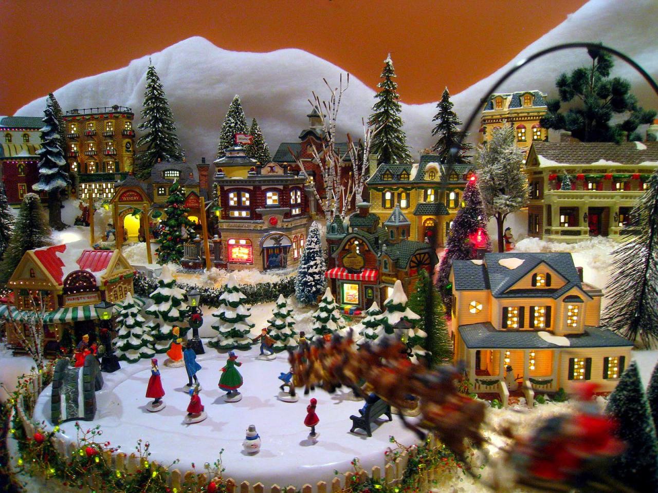 little village christmas decor Building Village Styrofoam Displays Christmas Christmas village