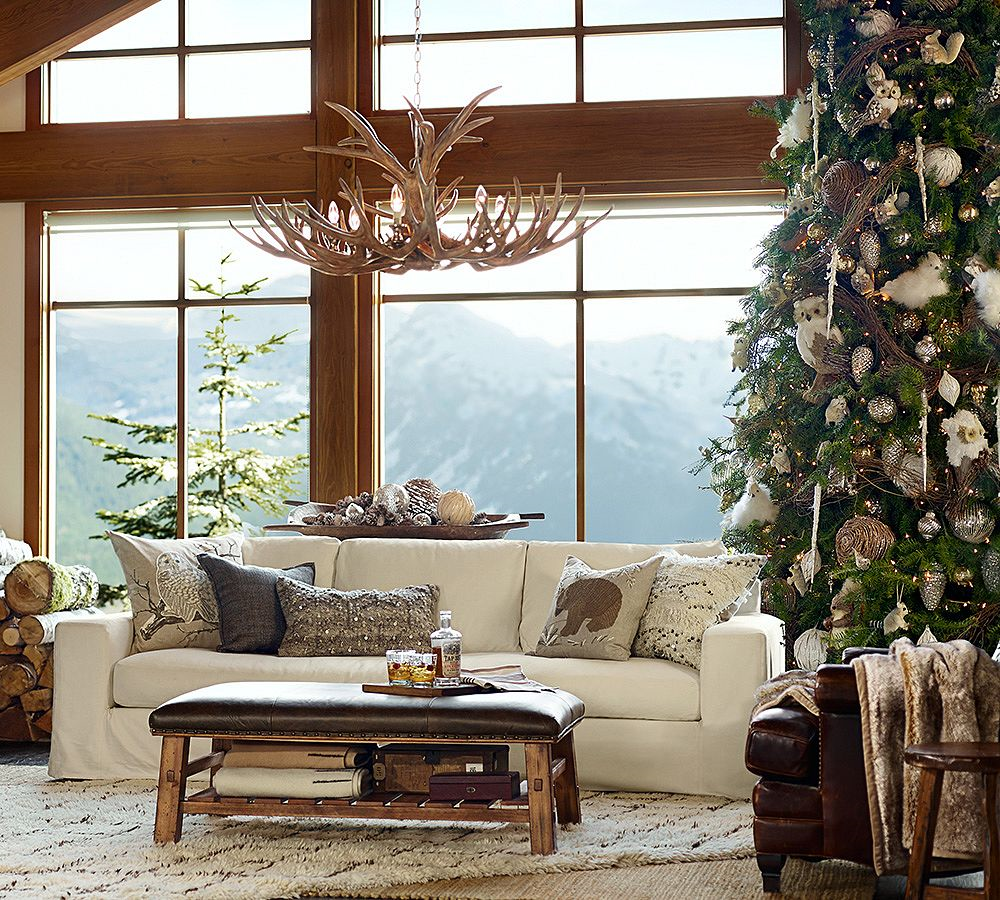 christmas decor sale pottery barn Woodland Christmas home decor by Pottery Barn. Christmas living rooms