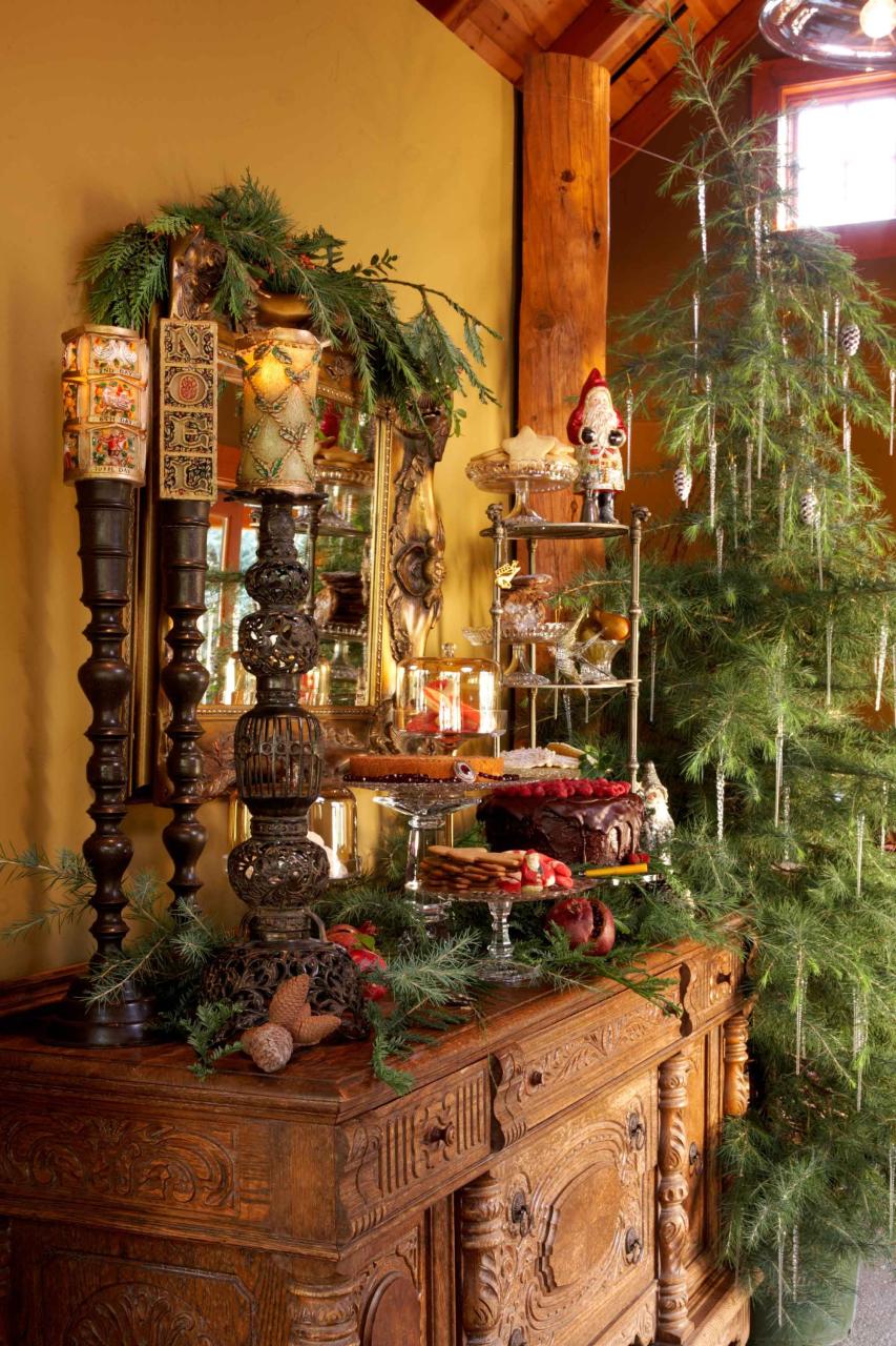 christmas decorations woodland theme A Woodland Cottage Christmas at the Sequoia Lodge Home Decoration