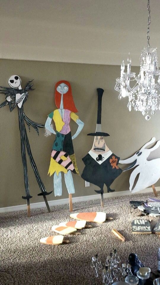 diy nightmare before christmas decor My Nightmare Before Christmas Halloween Lawn stacks I ma… Nightmare