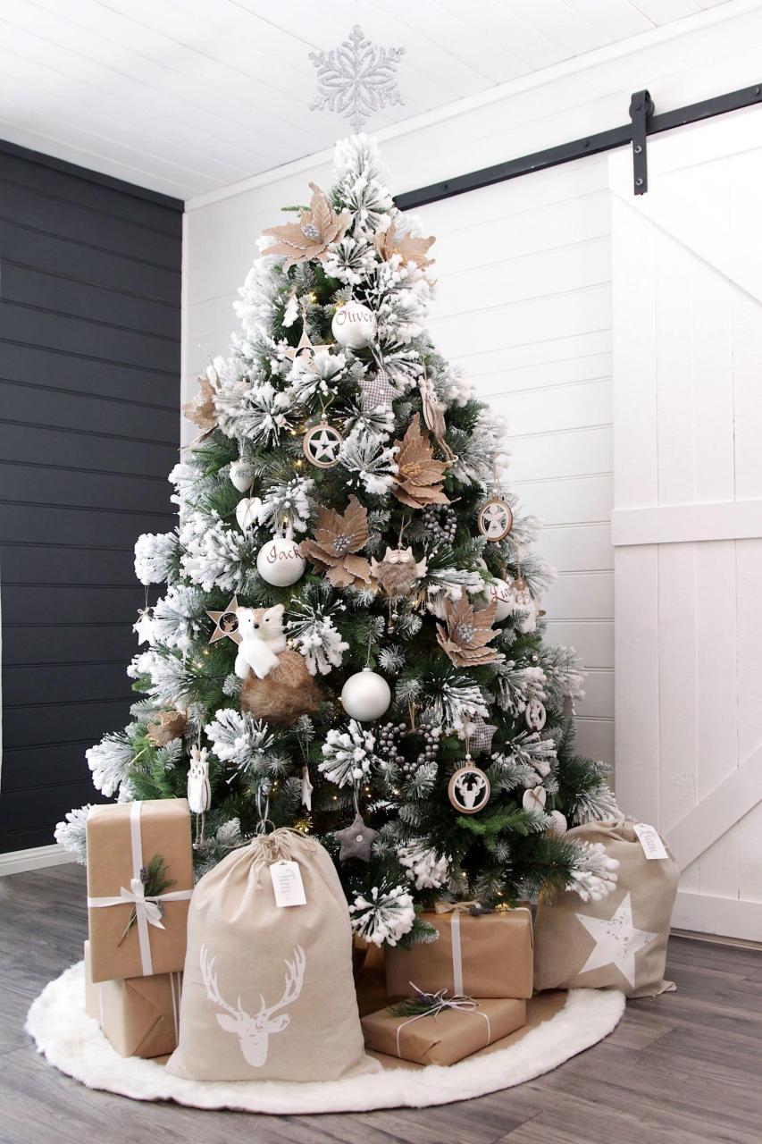 christmas tree decor themes Elegant white decorations for christmas tree to create a sophisticated look