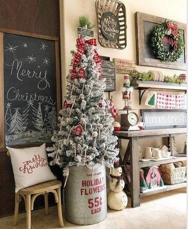 farmhouse christmas wall decor farmhousechristmaswallartwithdiytrees HomeMydesign