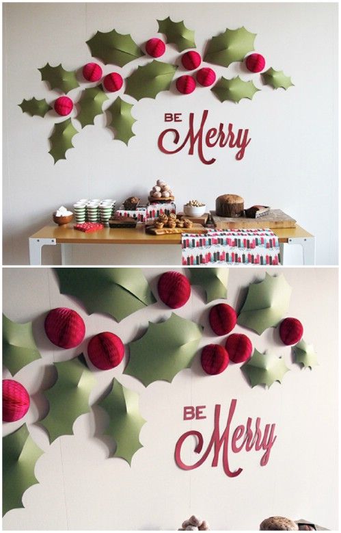 diy wall decor for christmas 20+ The Best DIY Christmas Wall Decor Ideas SWEETYHOMEE