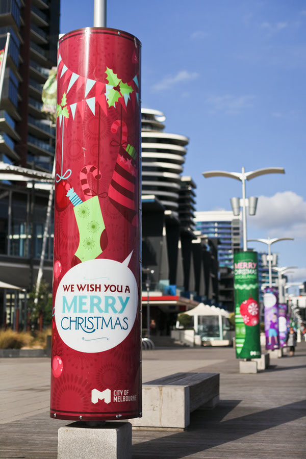 christmas outdoor decorations melbourne City of Melbourne Christmas Decorations Docklands on Behance