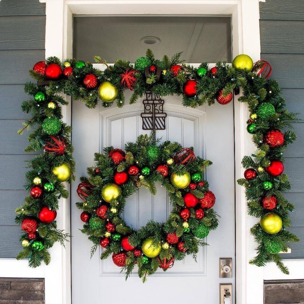 christmas decorations outdoor wreath Outdoor Christmas Wreaths to Decorate Your Home with Style Foter