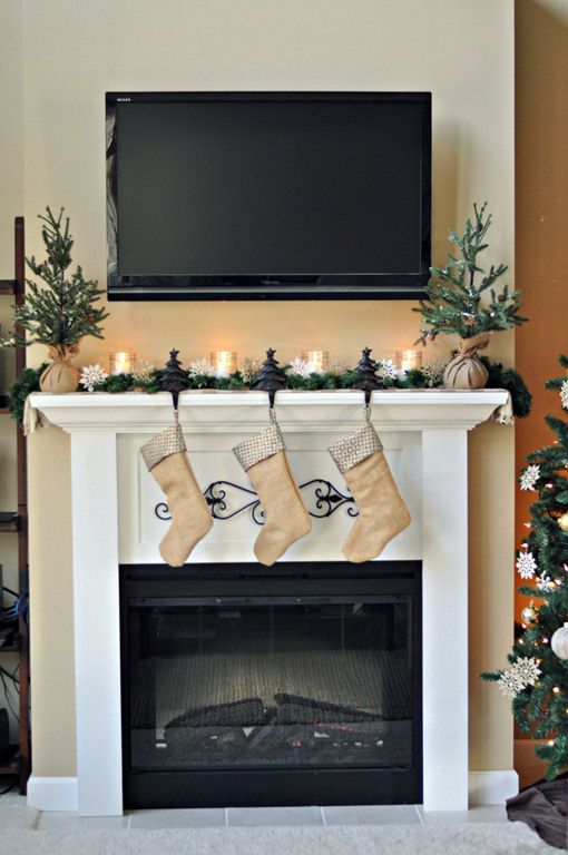 christmas decor without fireplace 18 Awesome Fireplace Without Mantle Fireplace Ideas