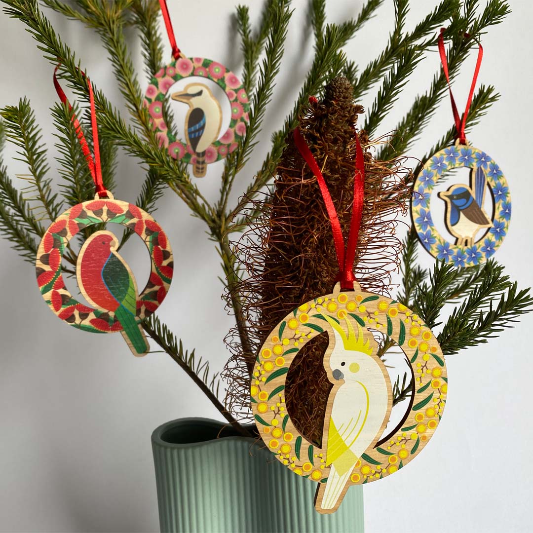 christmas decorations for sale australia Australian Christmas tree decoration cockatoo Go Do Good