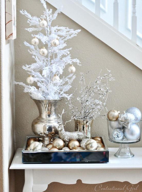 gold silver christmas decor 30 Sparkling Gold and Silver Christmas Decorations SORTRA