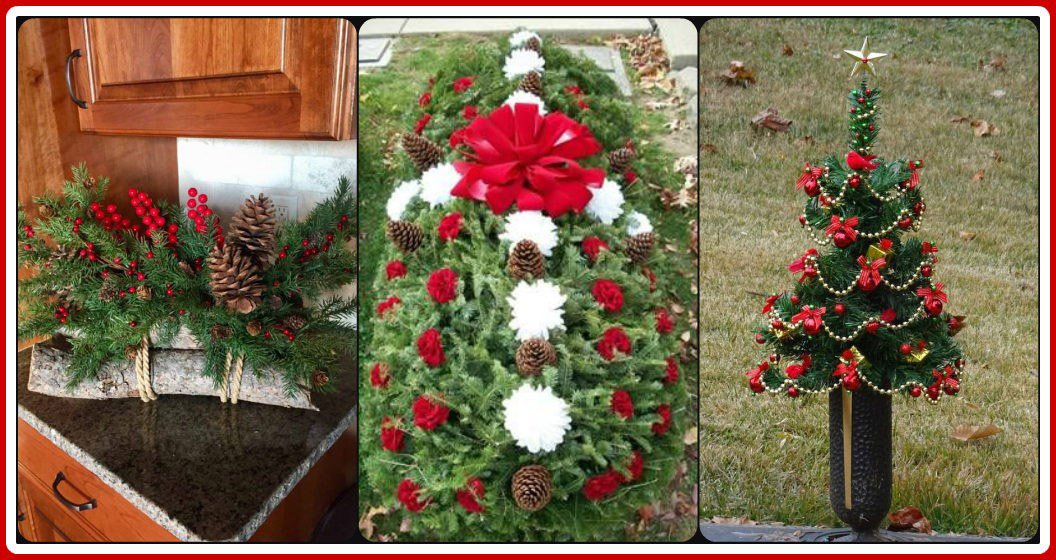 christmas decoration ideas for graves Holiday Grave Decoration Superior Monument Co.