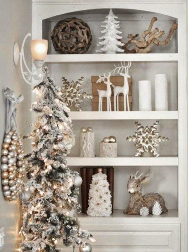 christmas gold and silver decor Gold Silver And White Christmas Decor