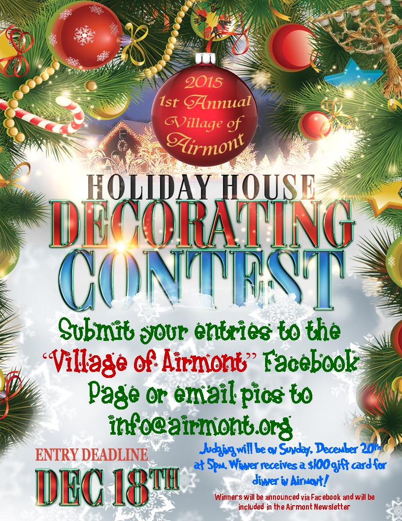 christmas decorating contest themes Holiday Decorating Contest Flyer