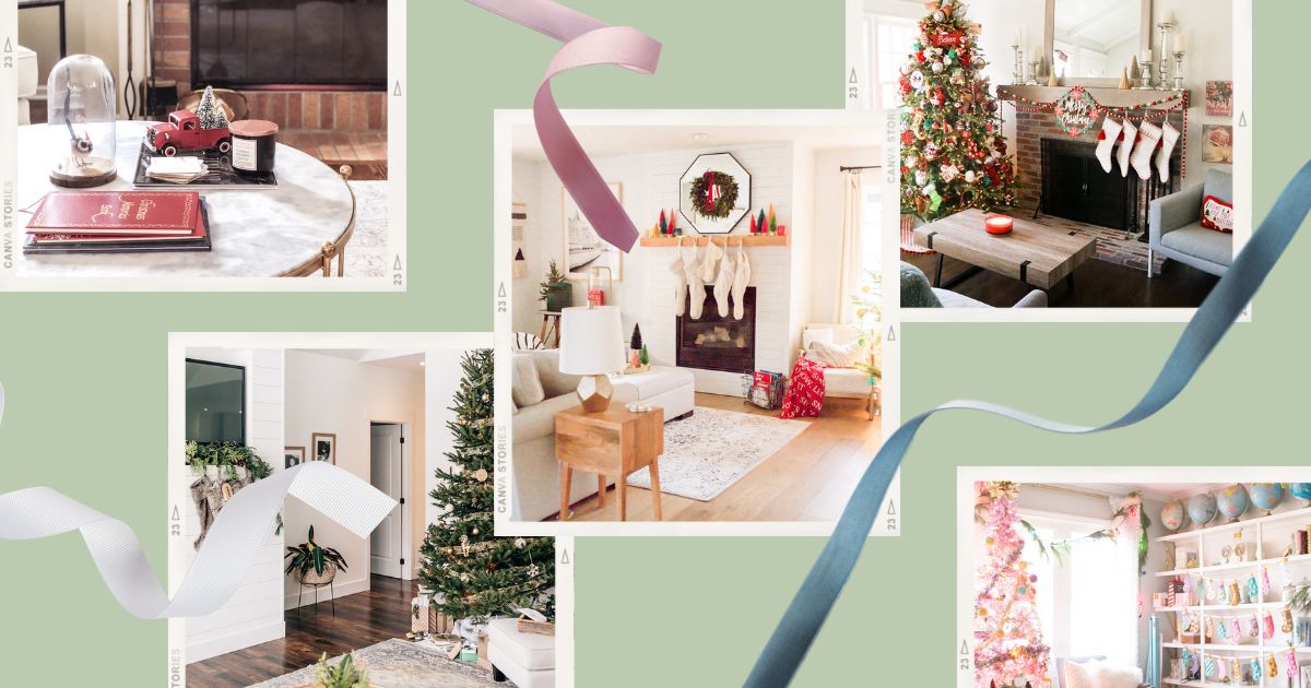 christmas decor room inspo Need Decor Inspo? Here’s 9 Holiday Living Rooms We Love