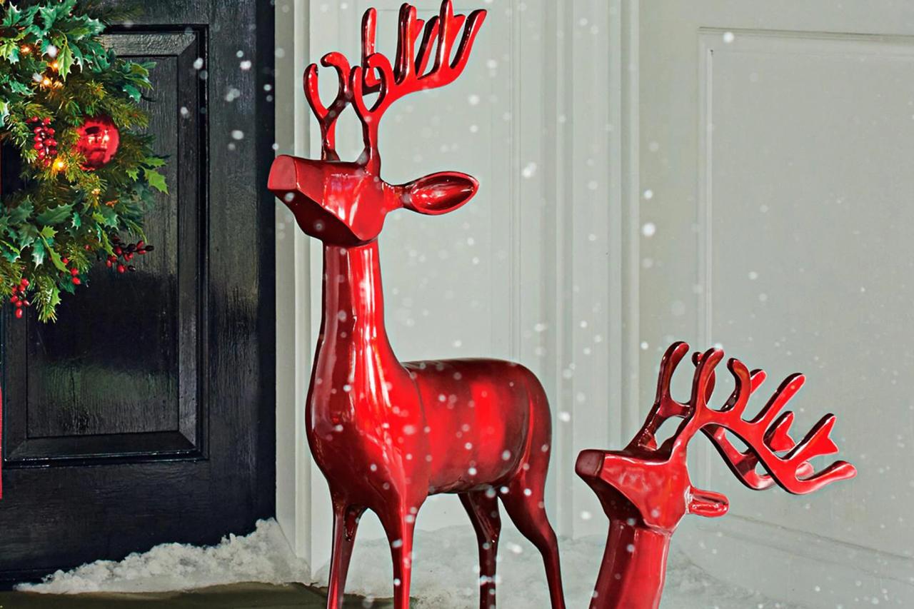 where to buy christmas decor online Frontgate Christmas Decorations Reindeer Antlers Furry Fuzzy Fluffy