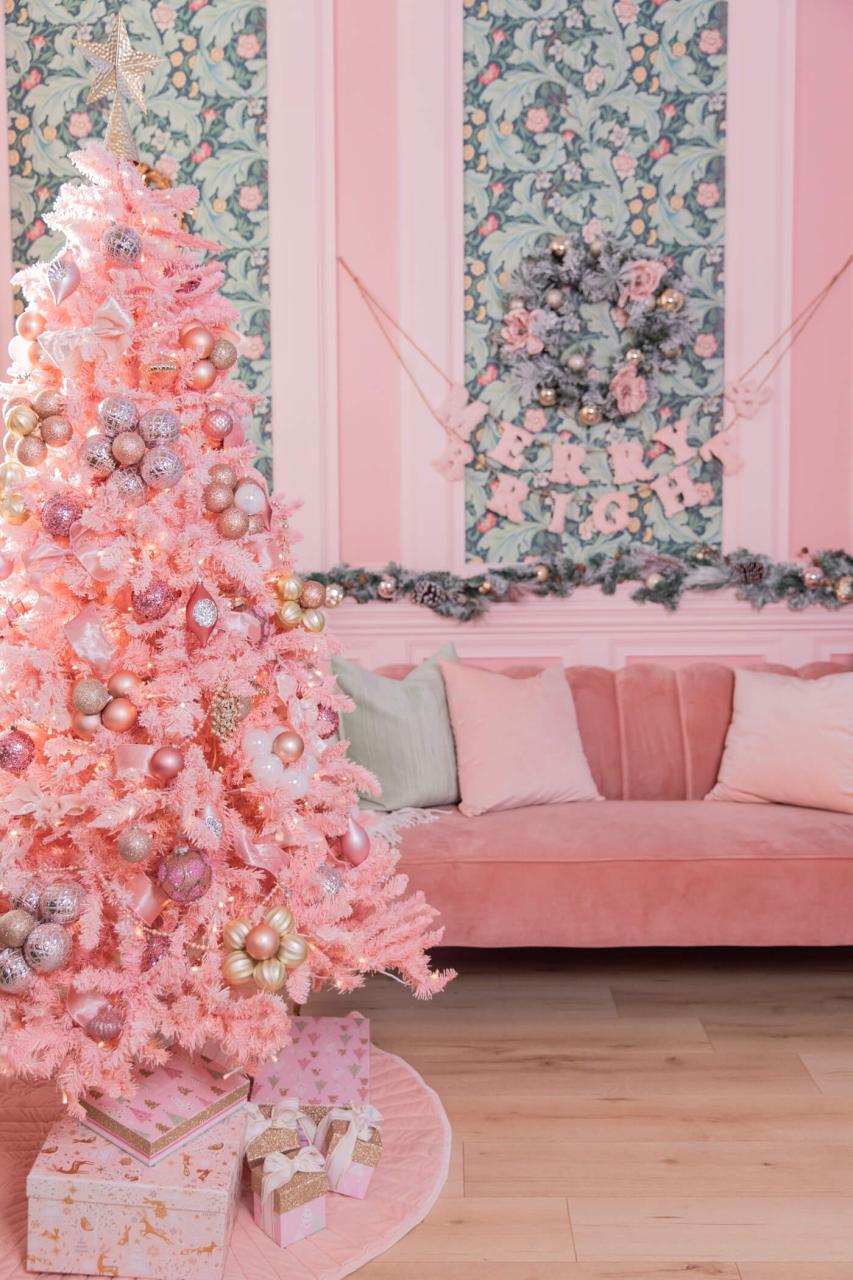 pink christmas home decor Pink Christmas Decor Keiko Lynn