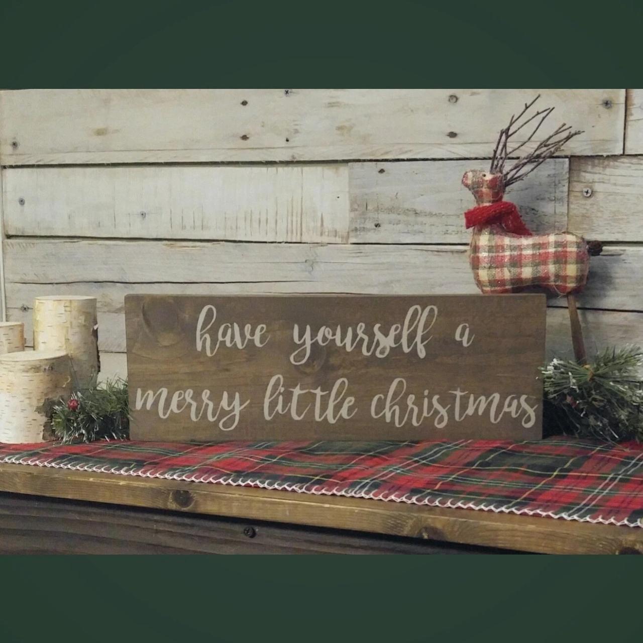 have yourself a merry little christmas decor Have Yourself A Merry Little Christmas 16 X 6 Wall Decor / Holiday