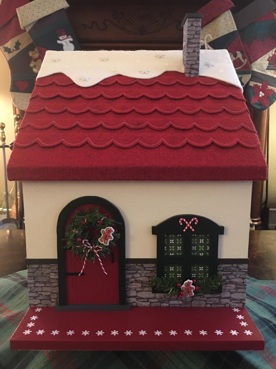 doll house christmas decor Christmas Doll House, Handmade Doll House, Christmas Cottage, Hand