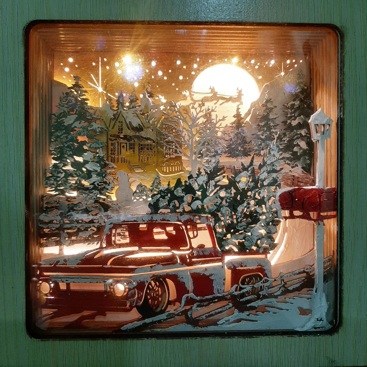 vintage christmas truck decor Christmas Truck Vintage Wood Decor, Christmas Decor, Laser Cut