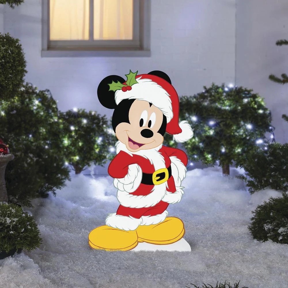 mickey christmas decorations outdoor Disney Holiday Mickey Mouse Outdoor Christmas Decor Etsy