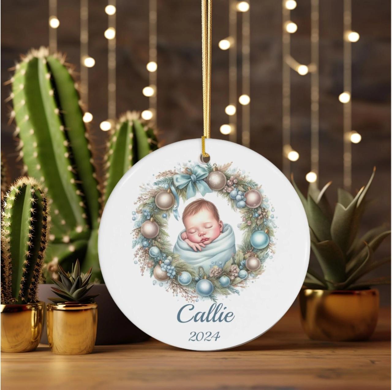 personalized christmas ornaments 2024 with names Baby Girl Christmas Ornament 2024,baby Name Keepsake,personalized Name