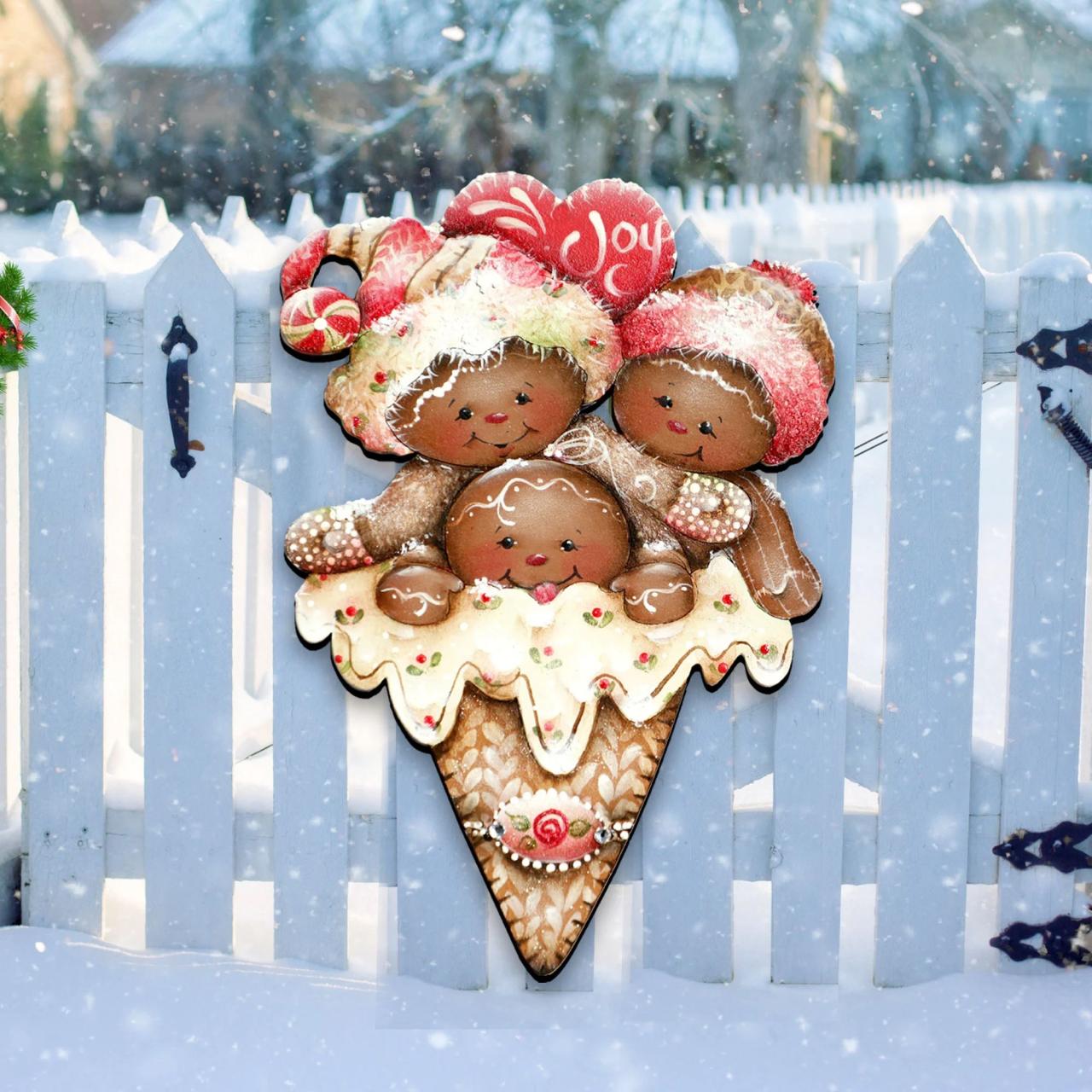 gingerbread christmas decor sale SALE Gingerbread Decor Christmas Decor Gingerbread Wooden Door Etsy