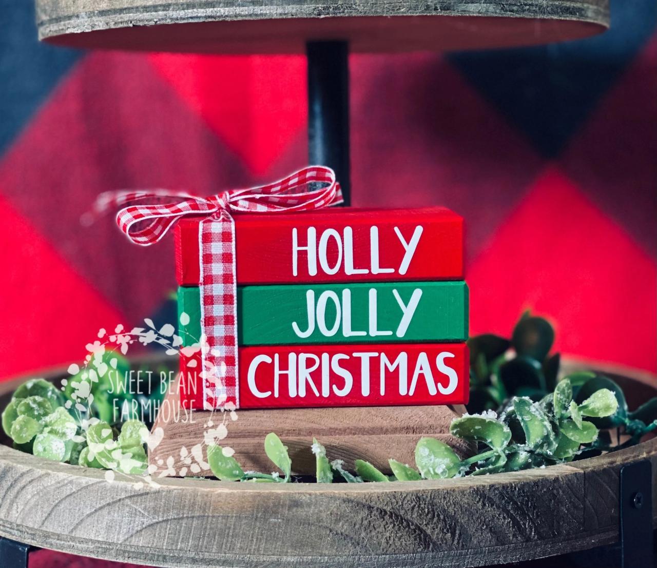 christmas vacation tiered tray decor Christmas Tiered Tray Decor Holiday Decor Christmas Decor Etsy