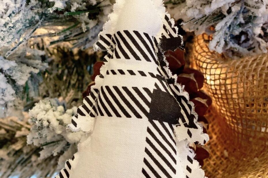 black and white buffalo check christmas decor Buffalo Check Black and White Christmas Tree Ornament Buffalo Etsy